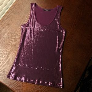 Apt 9 purple sequin tank top size medium.